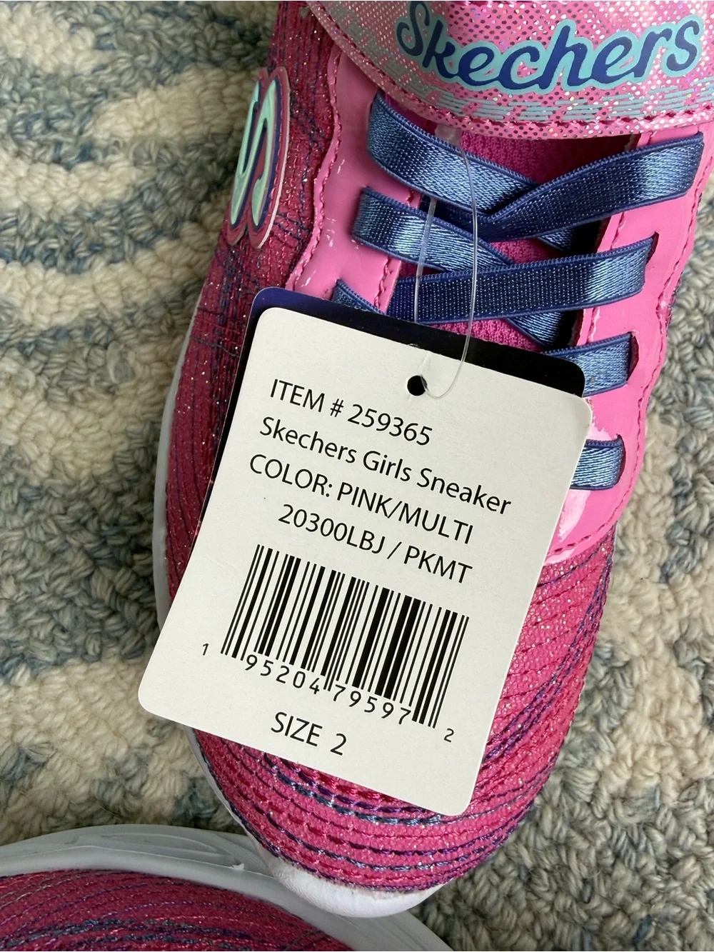 Skechers S Lights Kids Pink Glitter Light-Up Sneakers